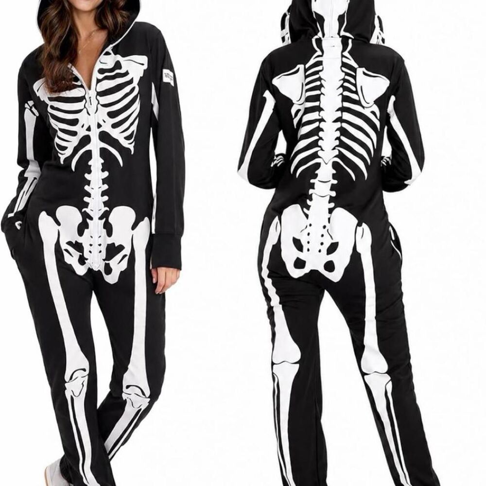 Tipsy Elves Skeleton Halloween Jumpsuit Costume